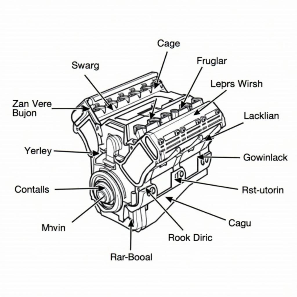 Engine Diagram with Key Components