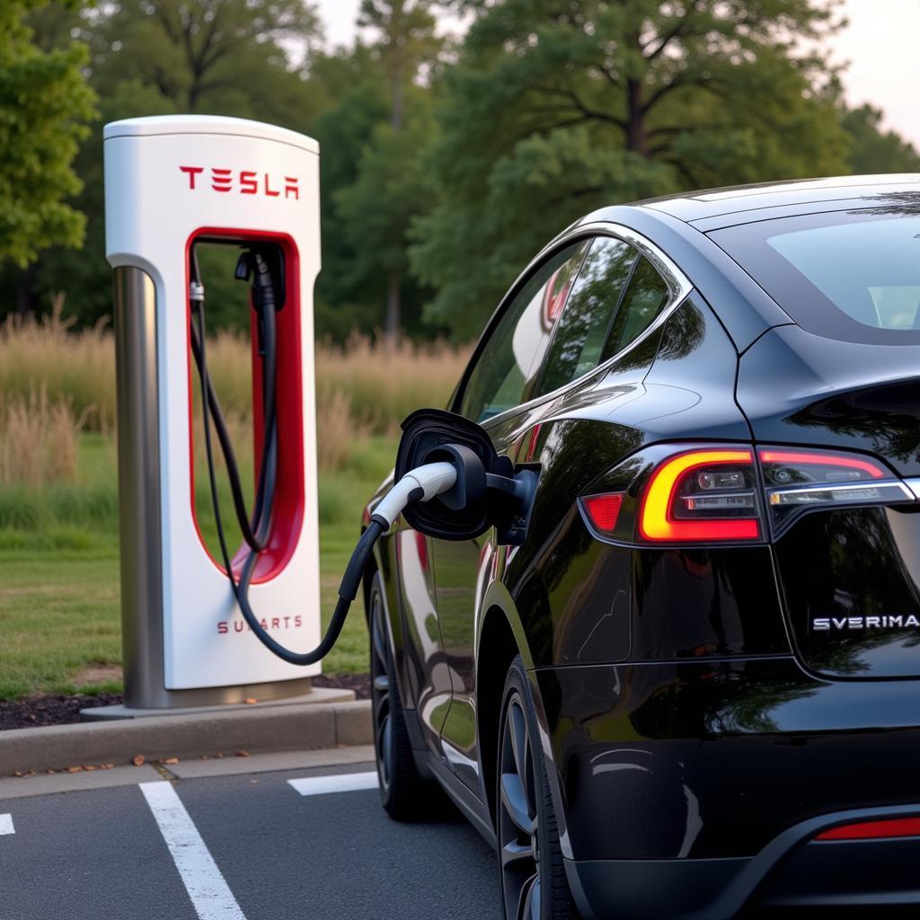 Tesla Supercharger Station