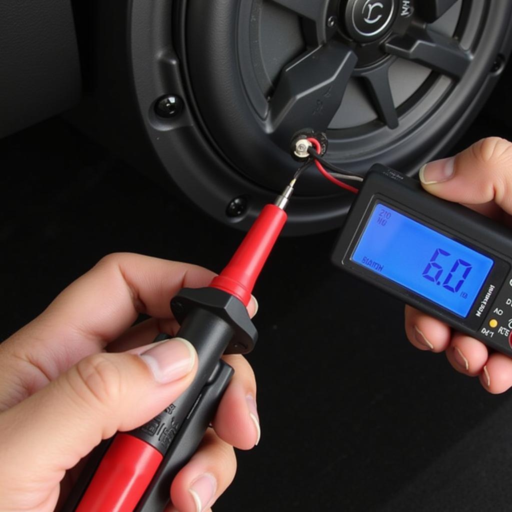 testing car speaker with multimeter