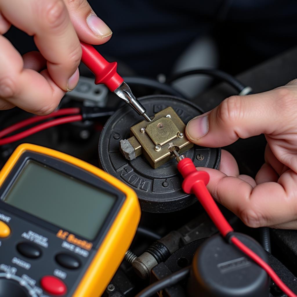 Testing Car Starter with Multimeter