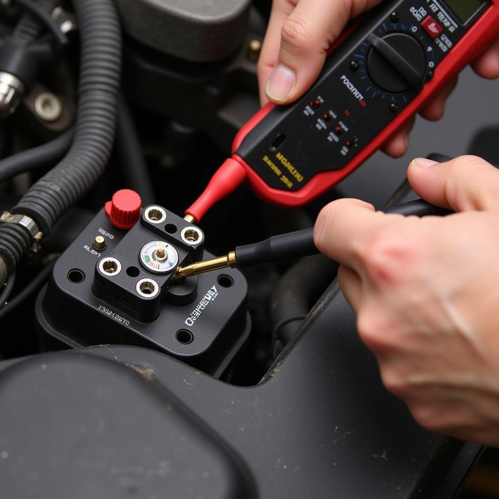 Testing Car Starter with Multimeter