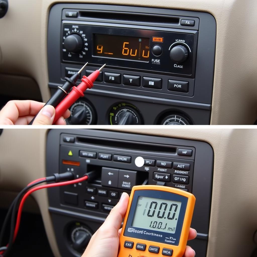 Testing Car Stereo Fuse with Multimeter