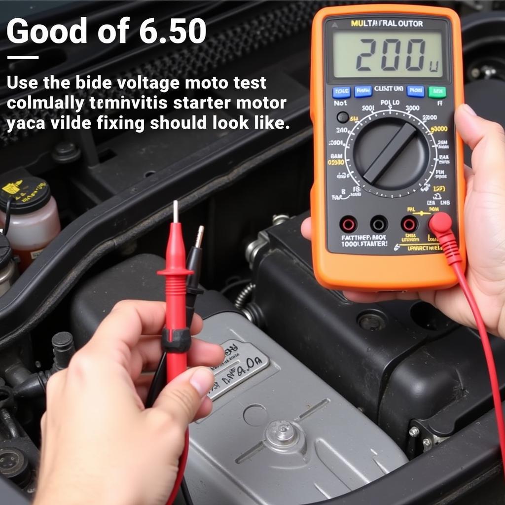 Testing Mazda 3 Starter Motor with Multimeter