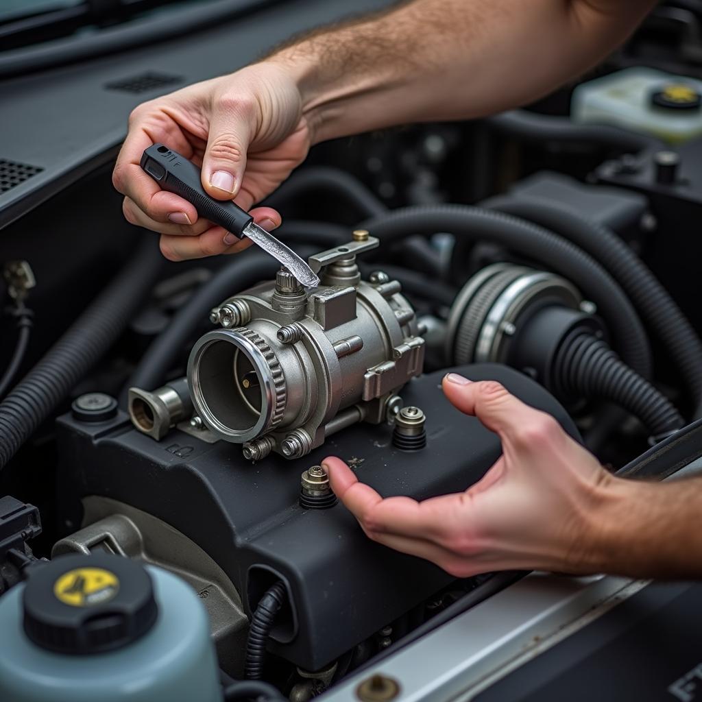 Cleaning the throttle body for smooth engine operation