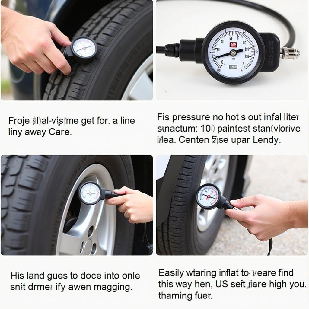 Checking tire pressure