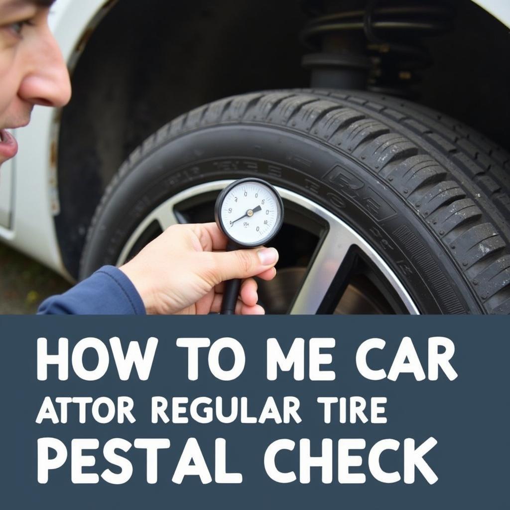 Checking tire pressure