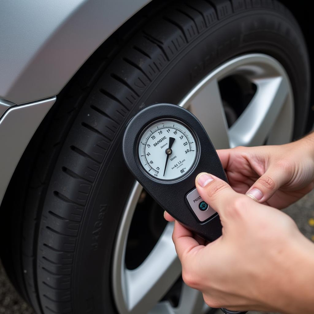 Tire Pressure Gauge Reading