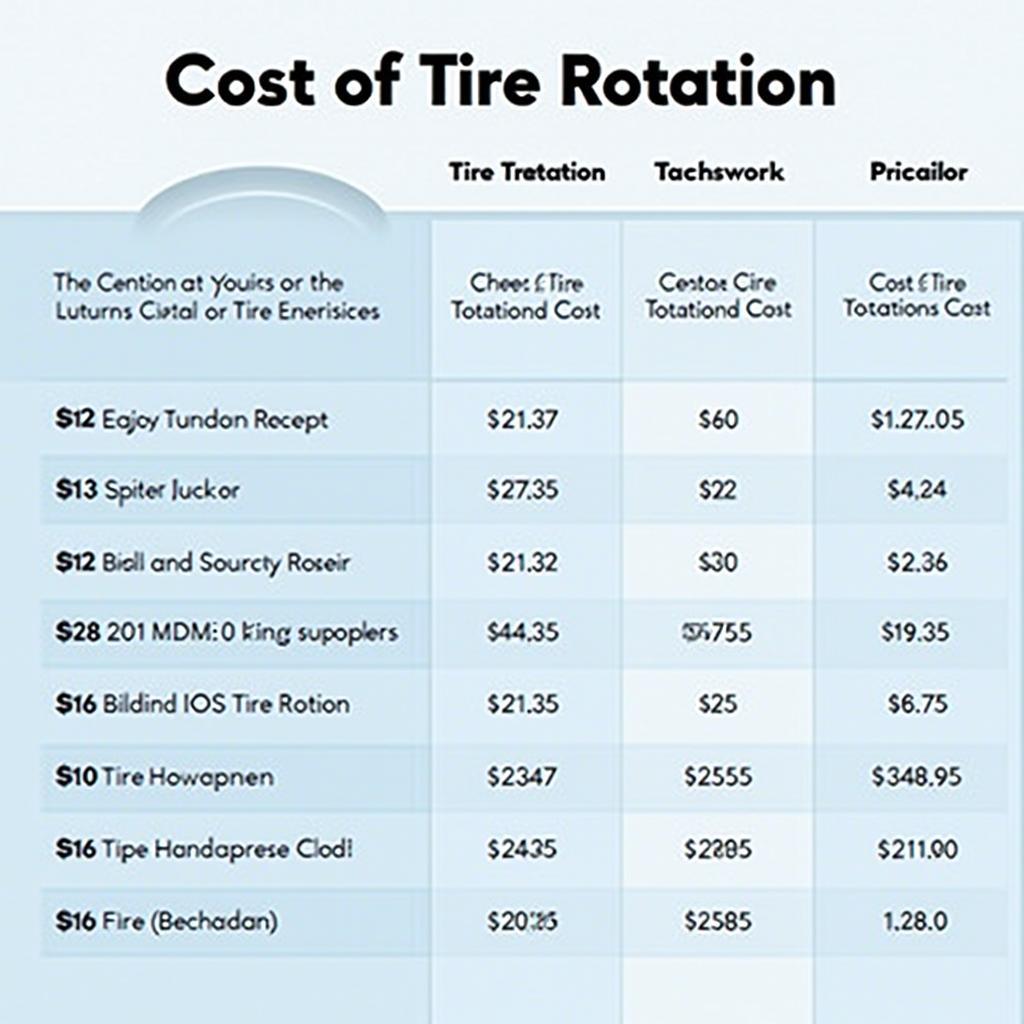 Tire Rotation Cost