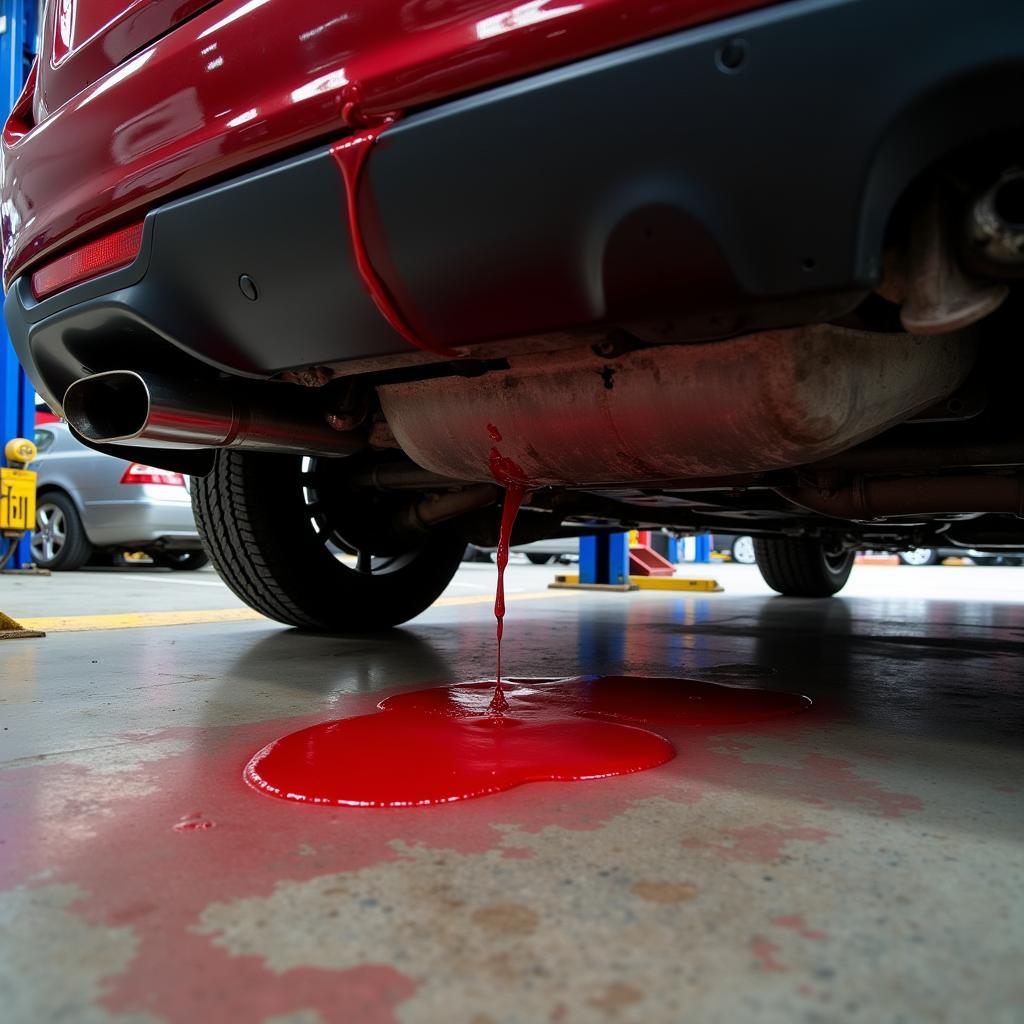 Transmission fluid leak after an accident