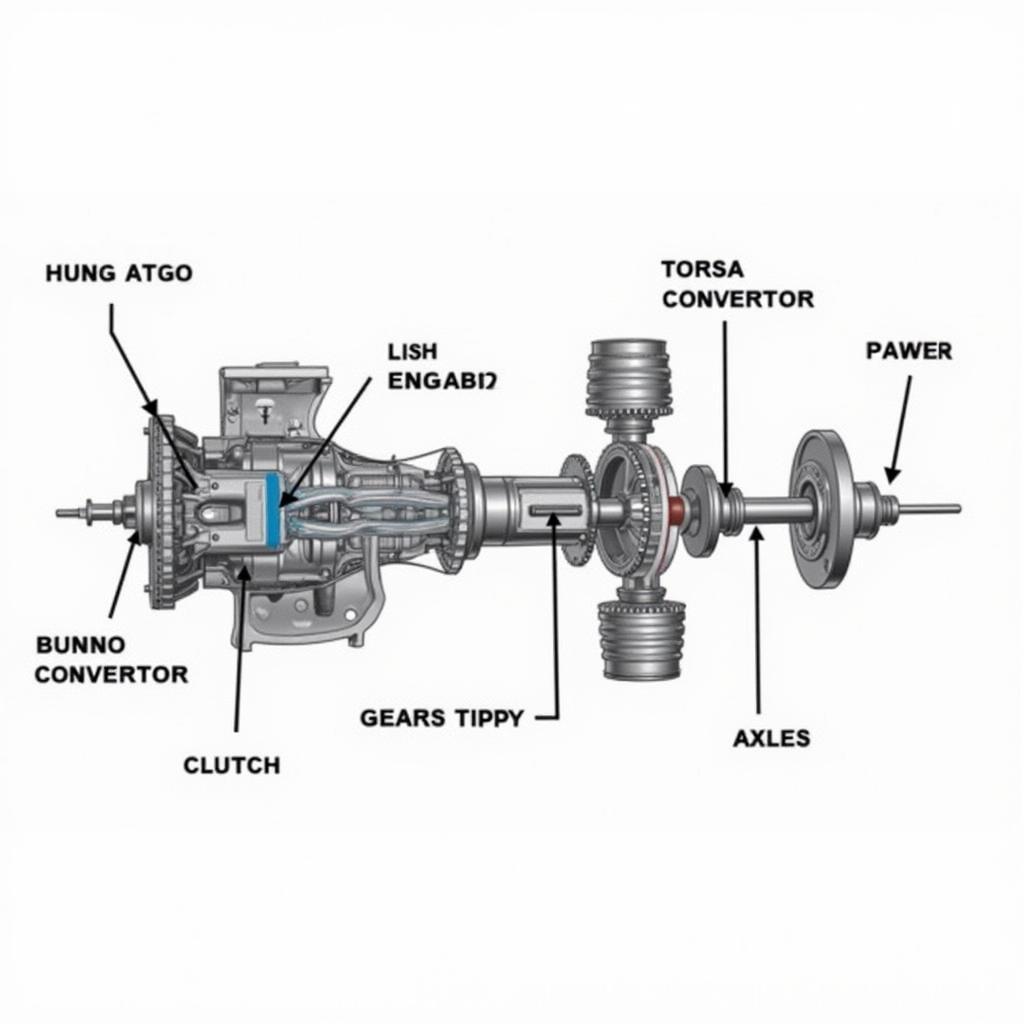 Car transmission system diagram