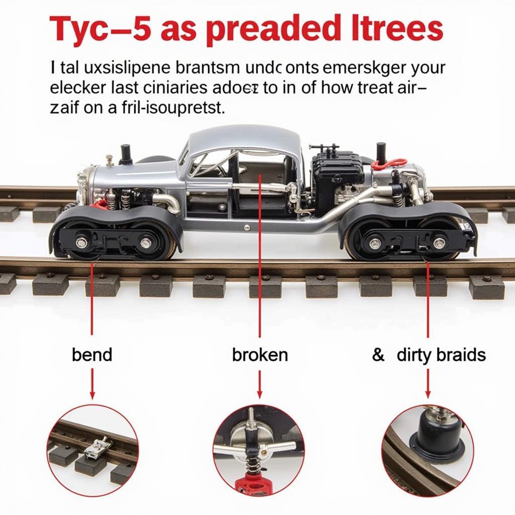 Close-up of Tyco slot car pickup braids