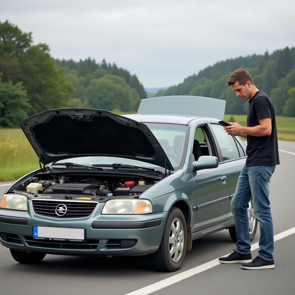 Unexpected Car Breakdown on the Road