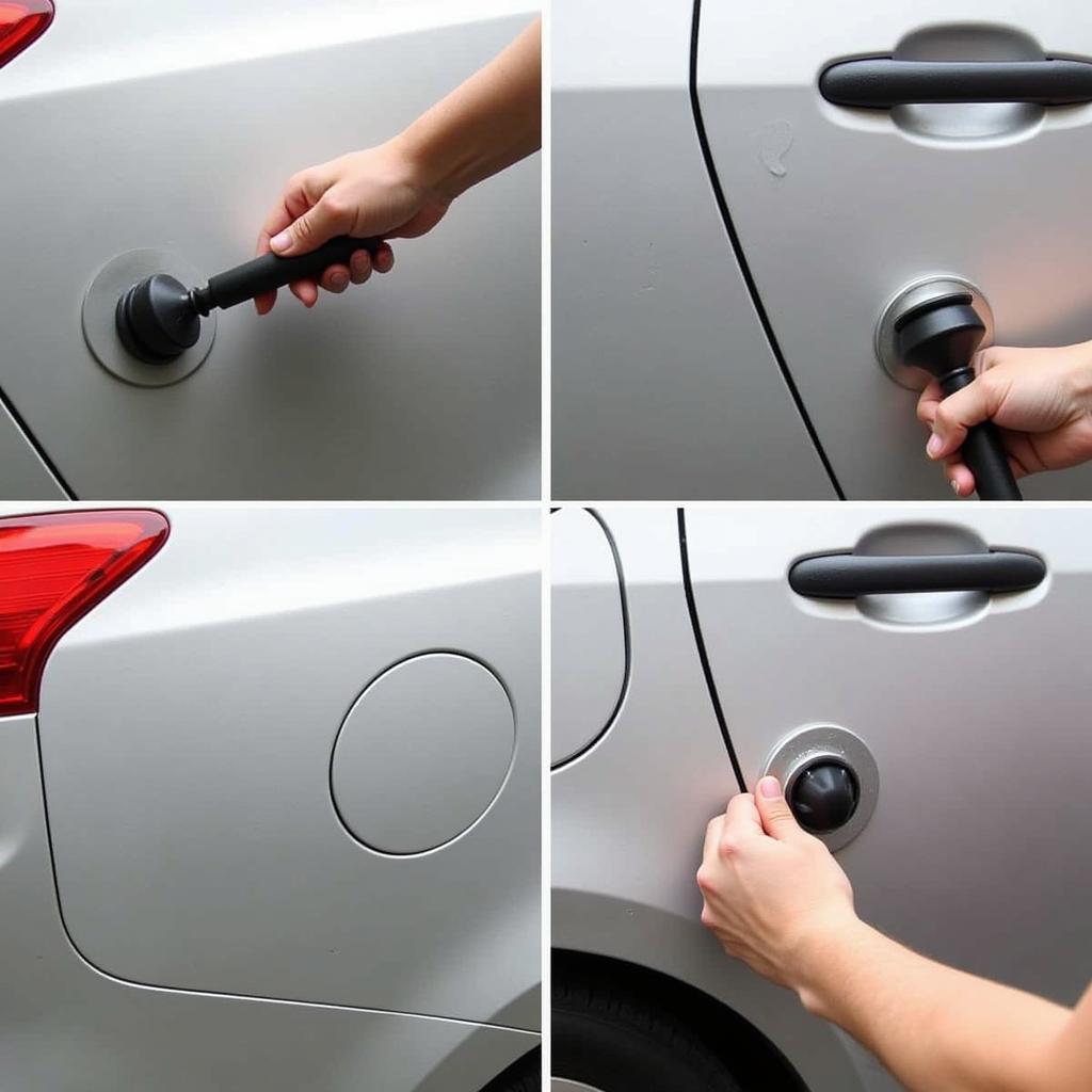 Using a Plunger to Remove a Car Dent