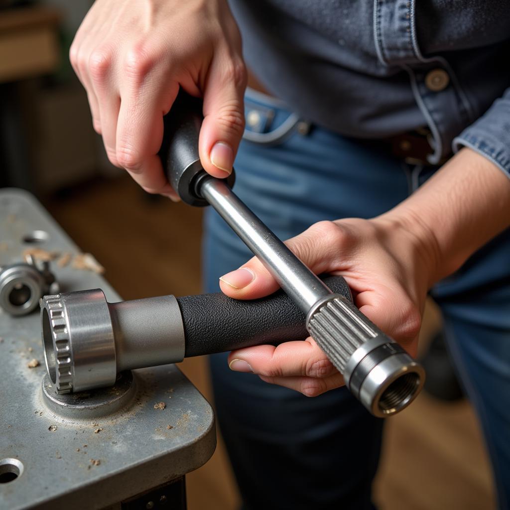 Using Ratchet Tap Wrench