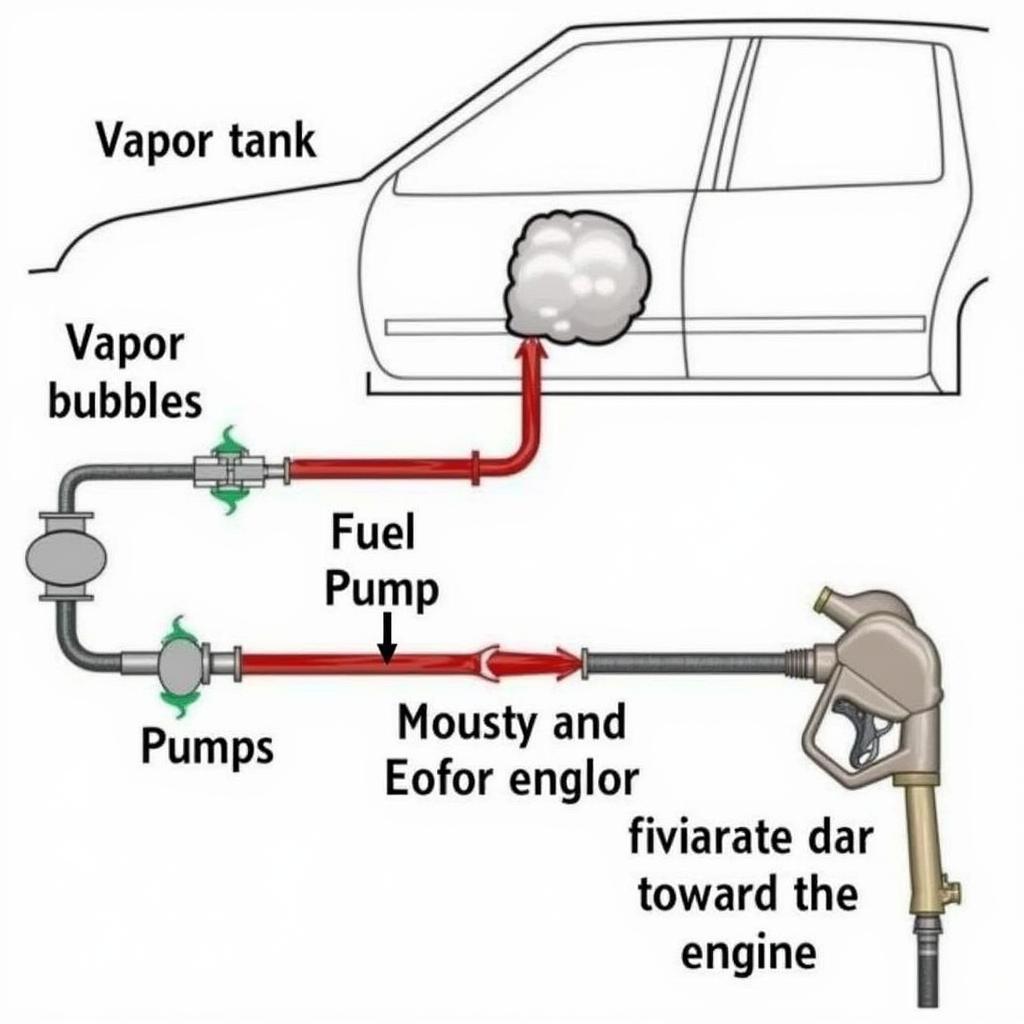 Vapor Lock in Fuel Line Diagram