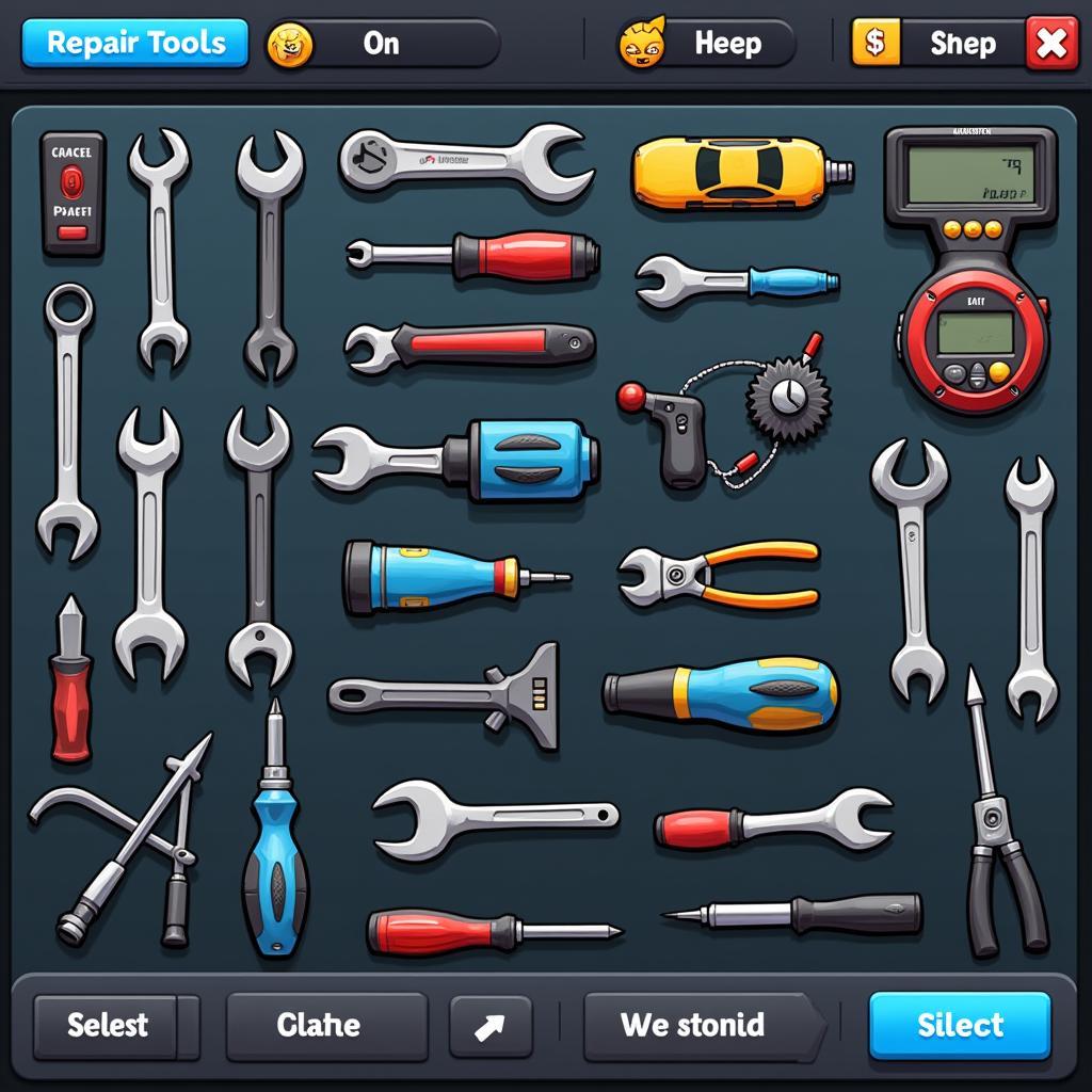 Virtual Garage Tools and Equipment