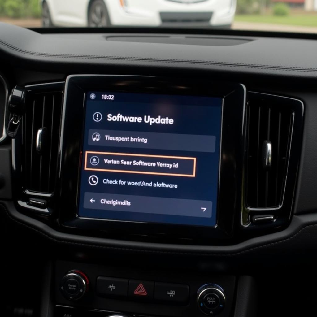 Volvo Car Software Update Screen