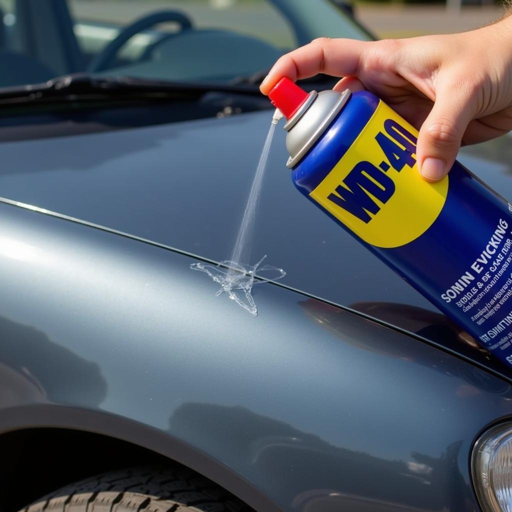 Using WD40 on Car Scratch