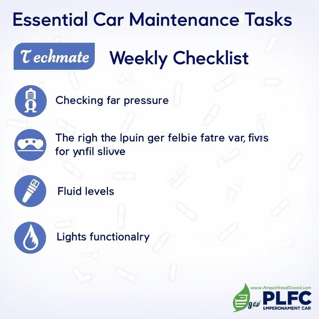 Weekly Car Maintenance Checklist