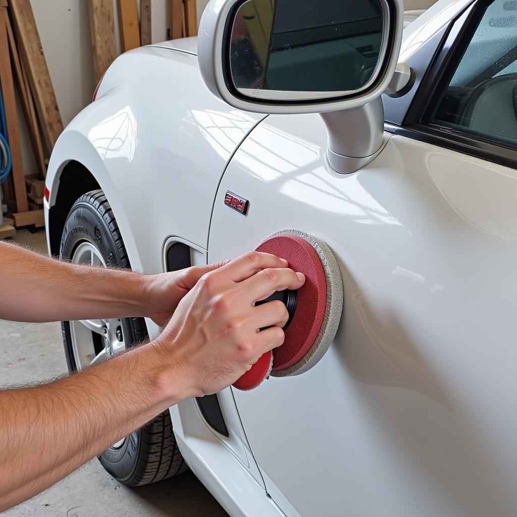 Wet sanding a car's paint to achieve a smooth finish