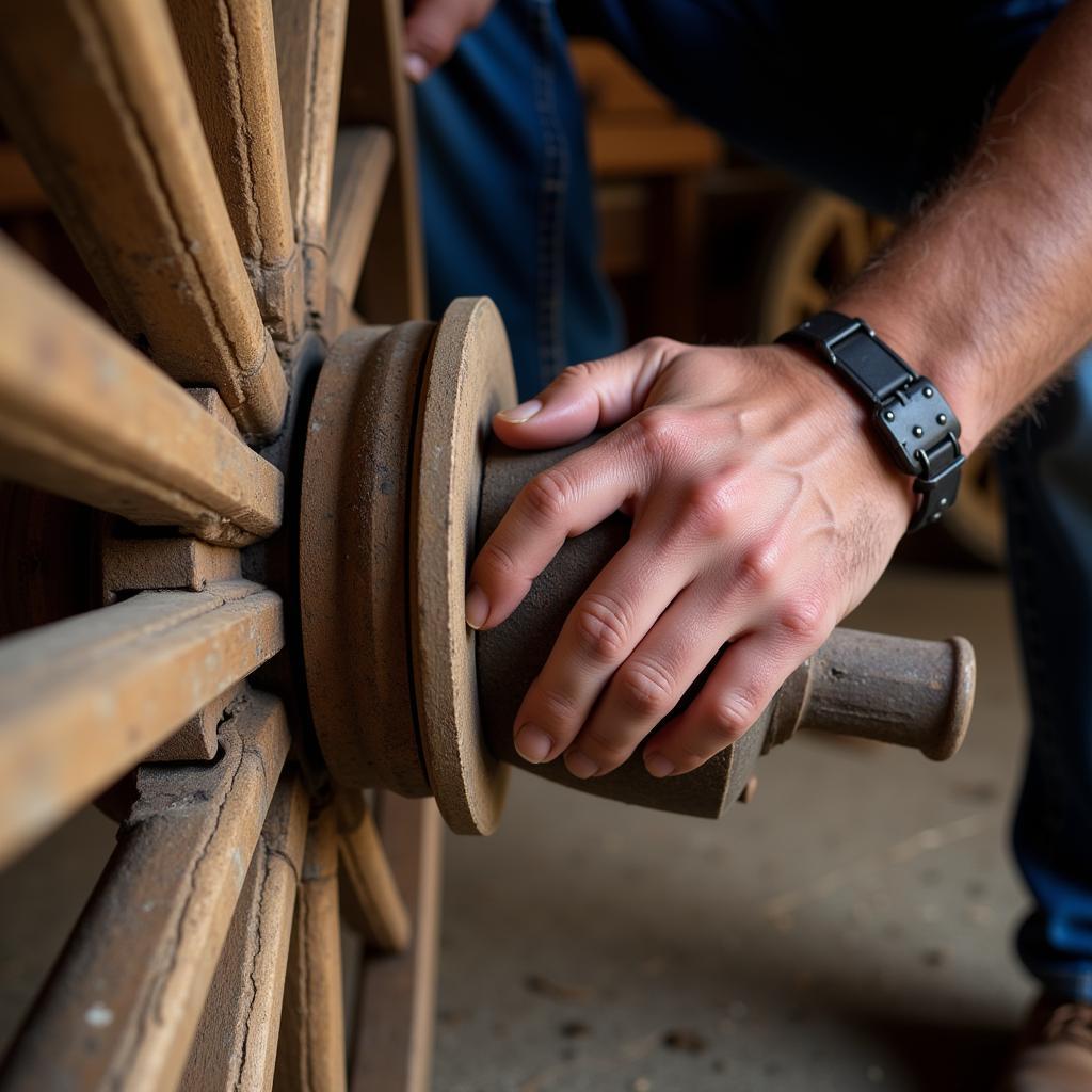 Maintaining a wooden wagon