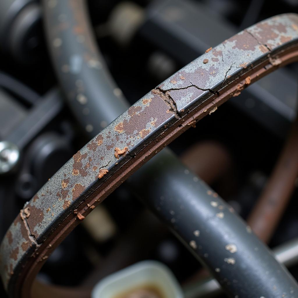 Worn Serpentine Belt