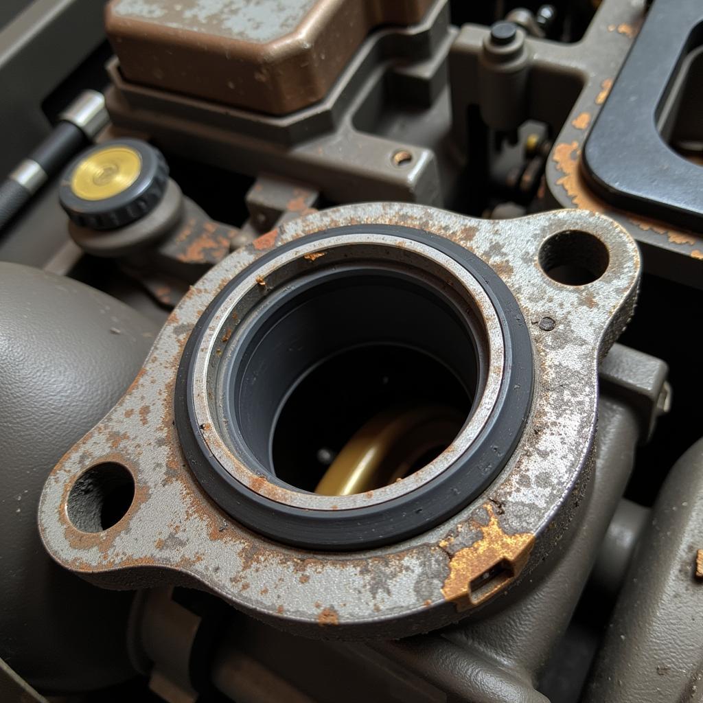 Worn Valve Seal in Car Engine