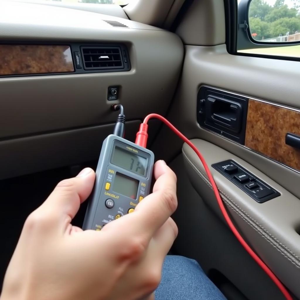 Testing the window switch in a 1992 Lincoln Town Car