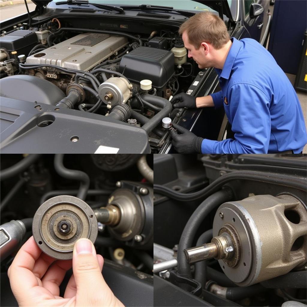 Inspecting the Starter Motor of a 1994 Lincoln Town Car