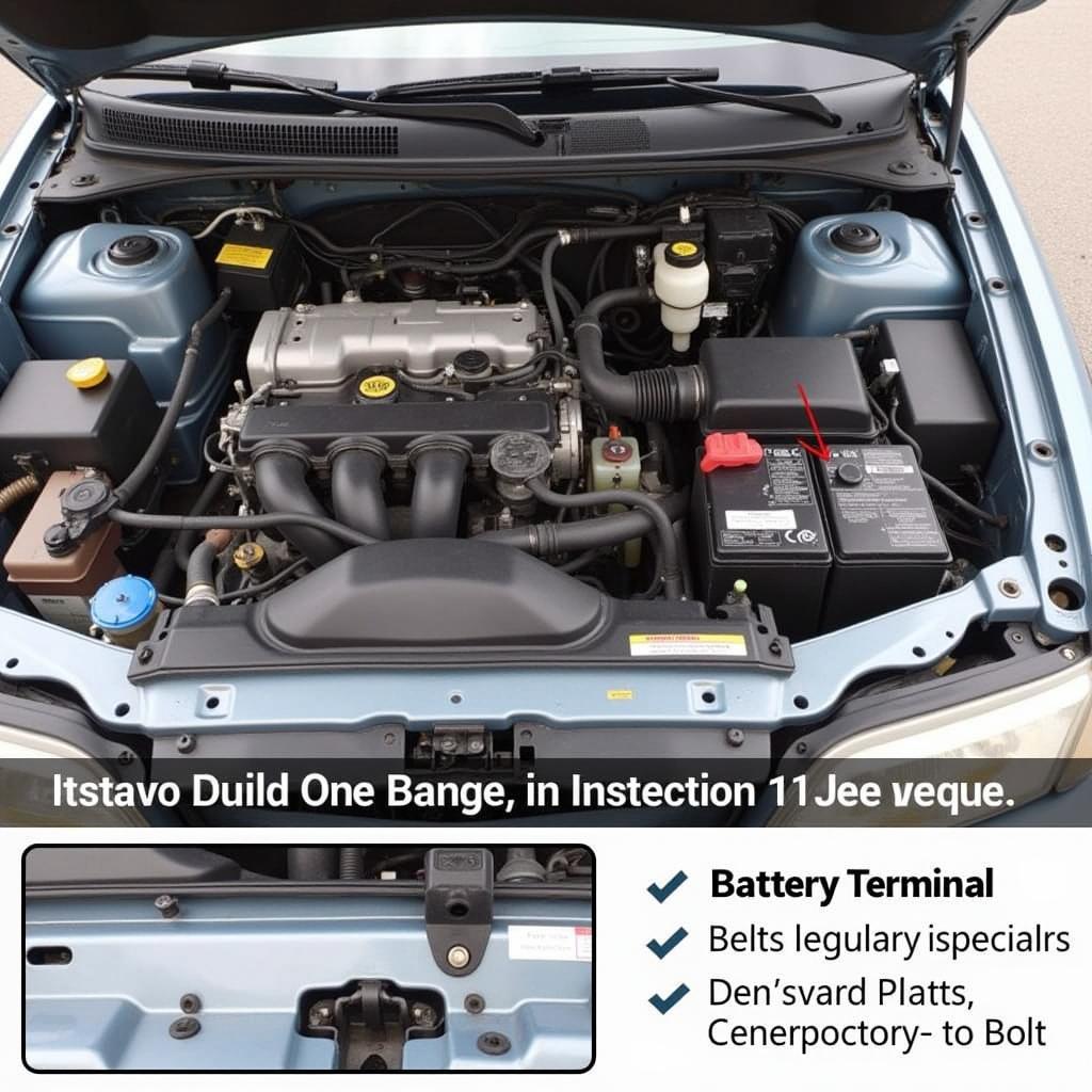 1999 Lincoln Town Car engine compartment showing key components for maintenance