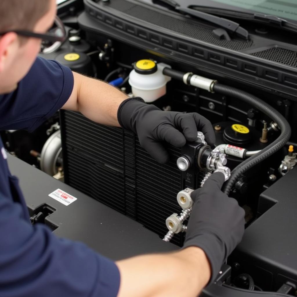 Replacing a Damaged AC Condenser in a 2009 Ford Fusion SEL