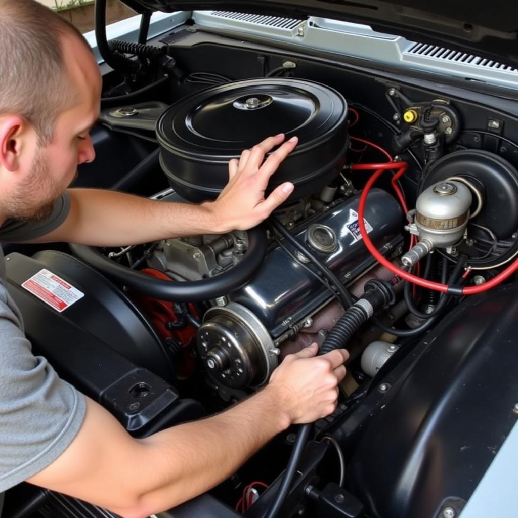 Inspecting the Fuel System of a 1967 Chevy Camaro for Rich Running Condition