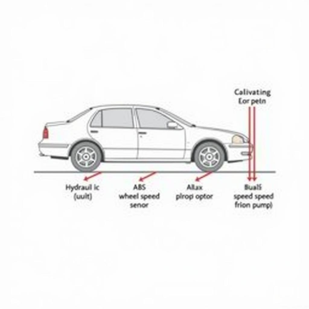 Car ABS System Components Diagram