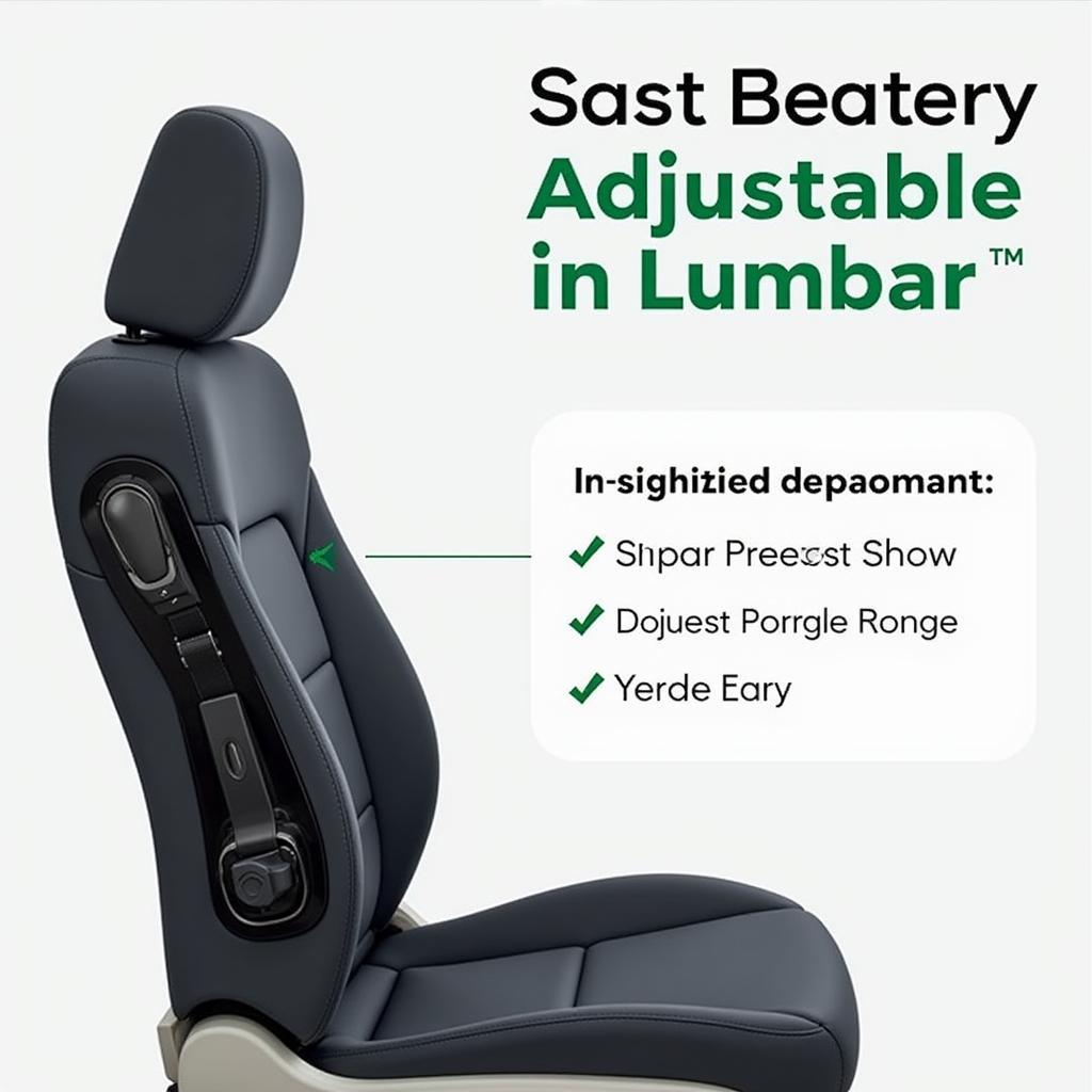 Adjustable lumbar support car seat