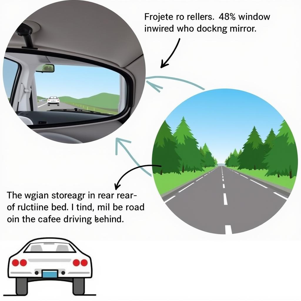 Adjusted rearview mirror providing optimal visibility