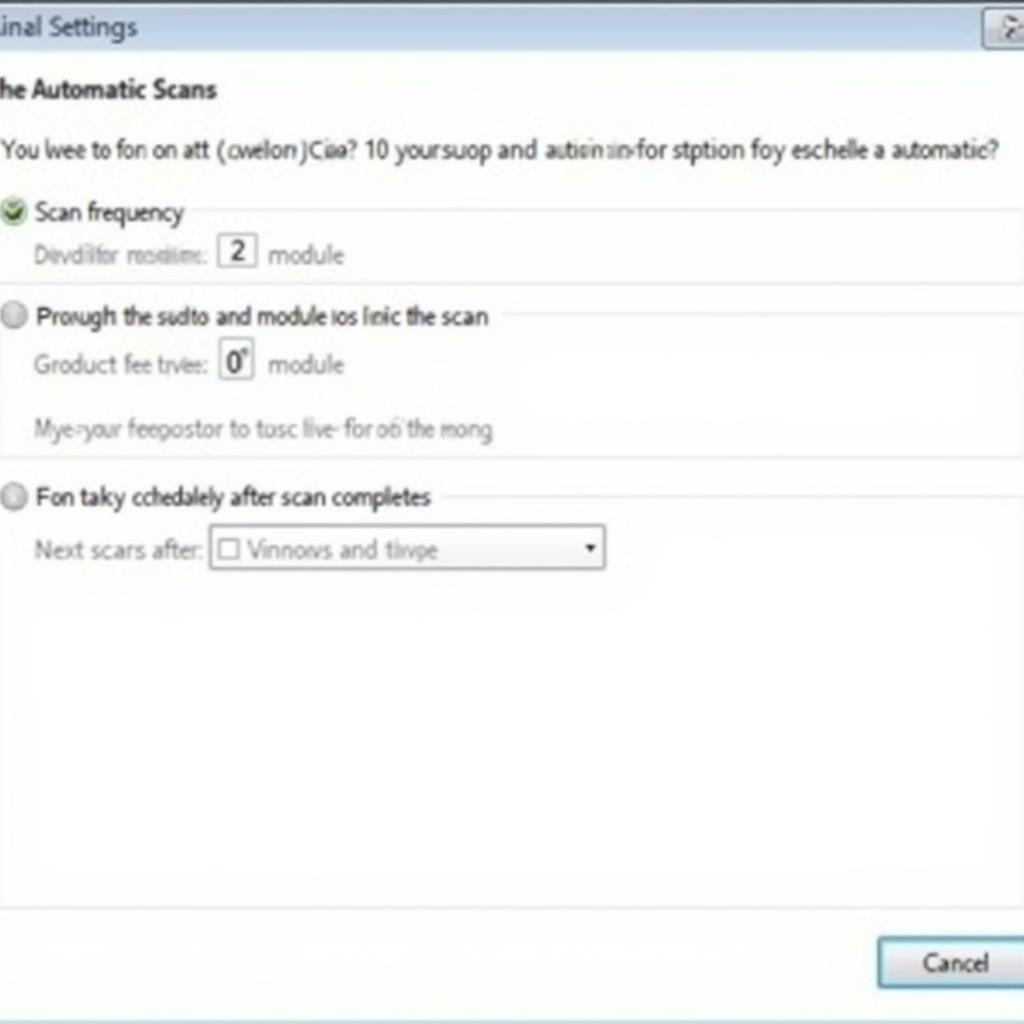 Advance SystemCare Scheduled Scan Settings