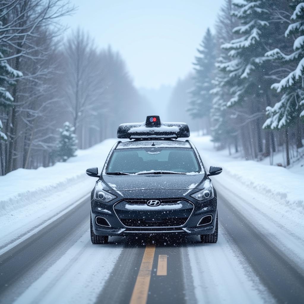 Adverse Weather Affecting Autonomous Car Image Detection