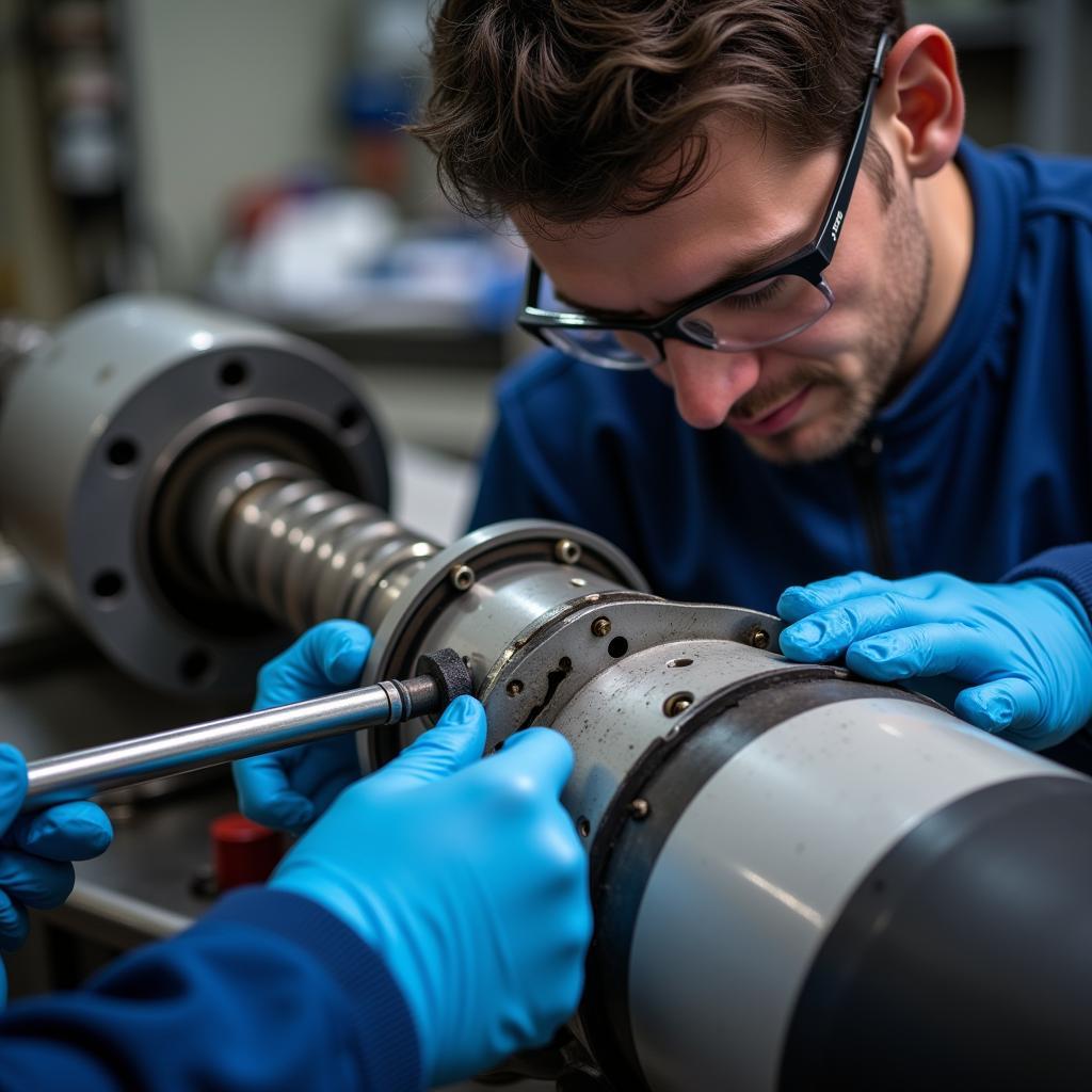 Inspecting Aero Component for Damage