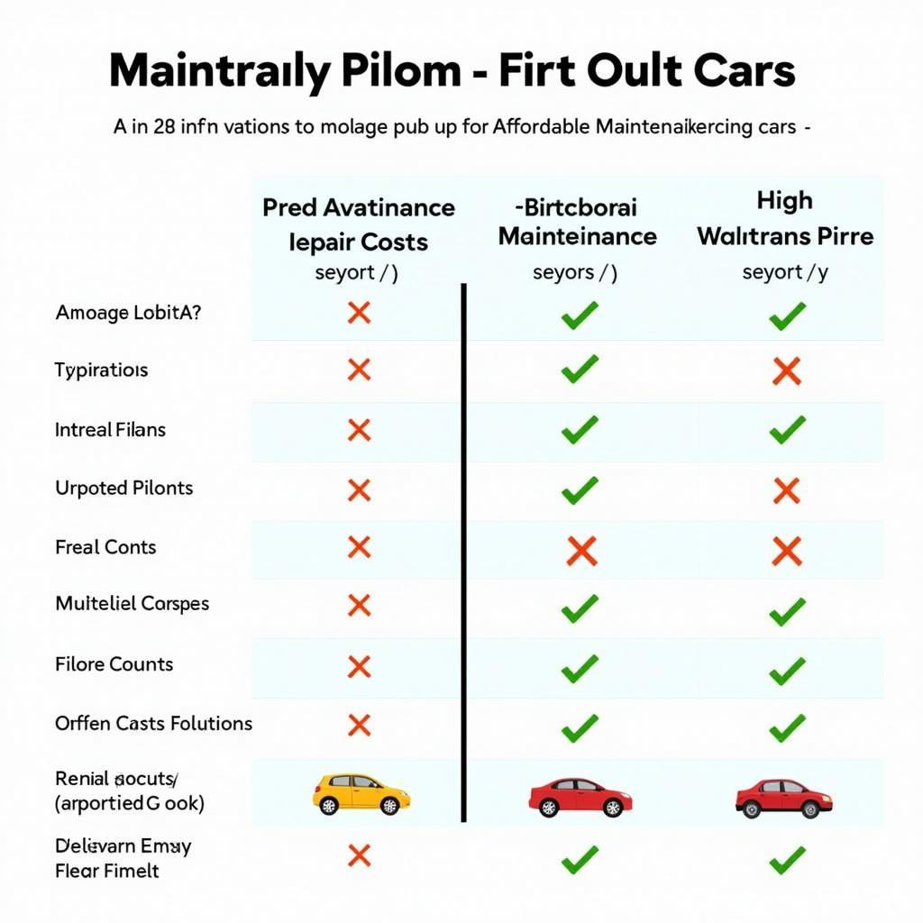 Comparing Cars for Affordable Maintenance