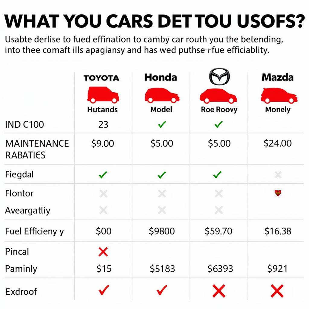 Comparing Affordable Maintenance Cars