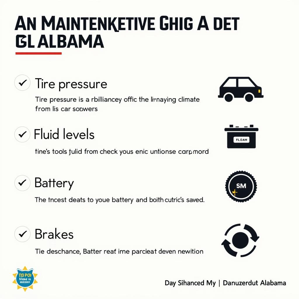 Alabama Car Maintenance Checklist