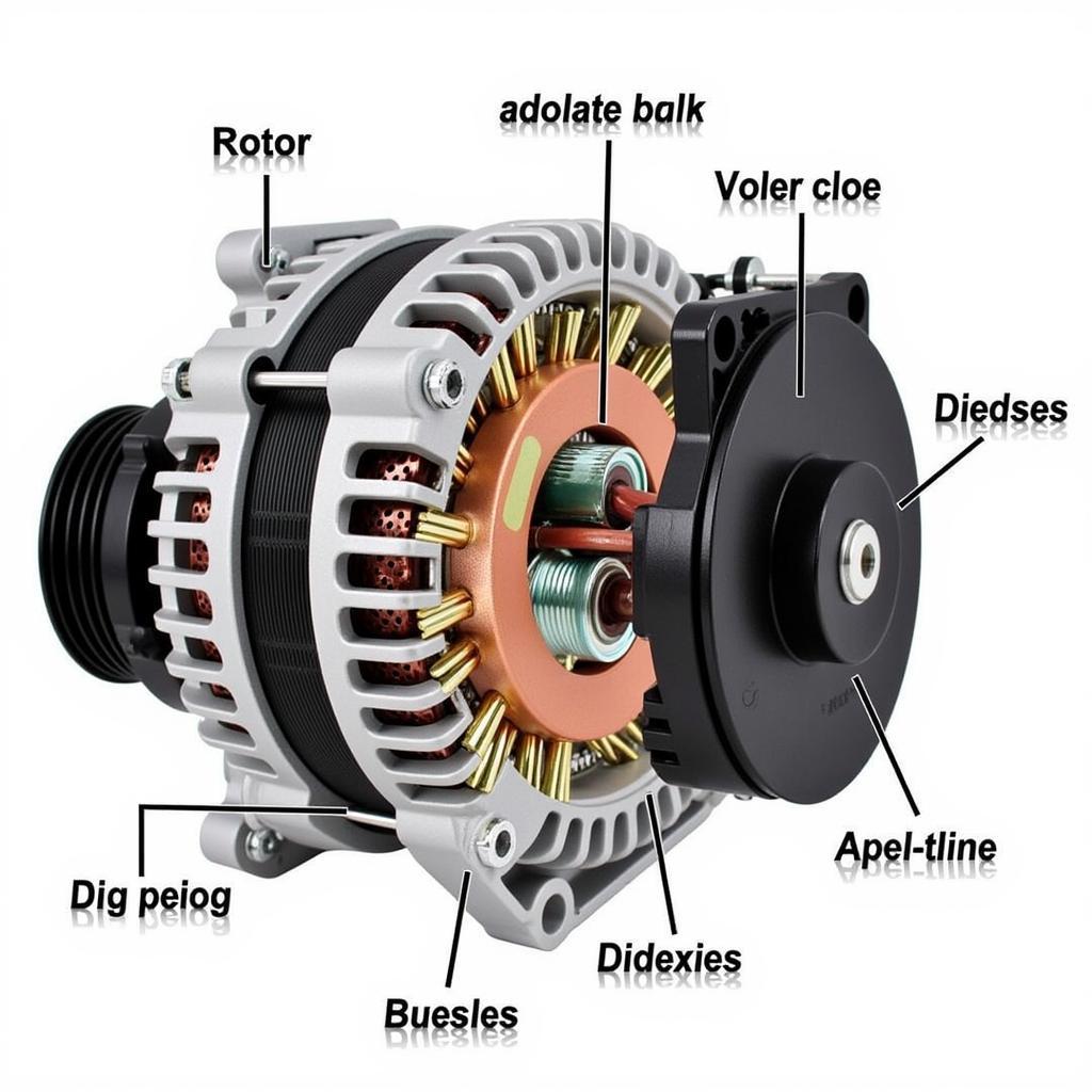 Alternator Internal Components Diagram