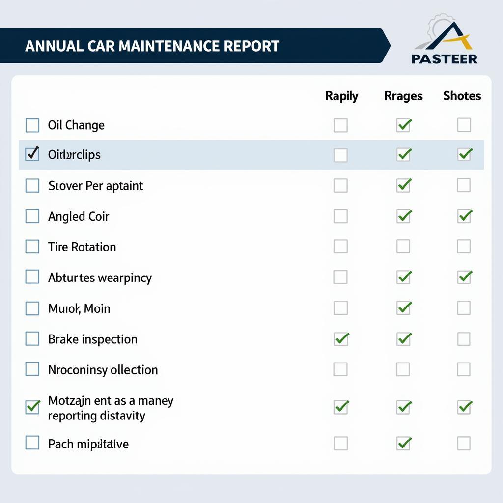 Annual Car Maintenance Report