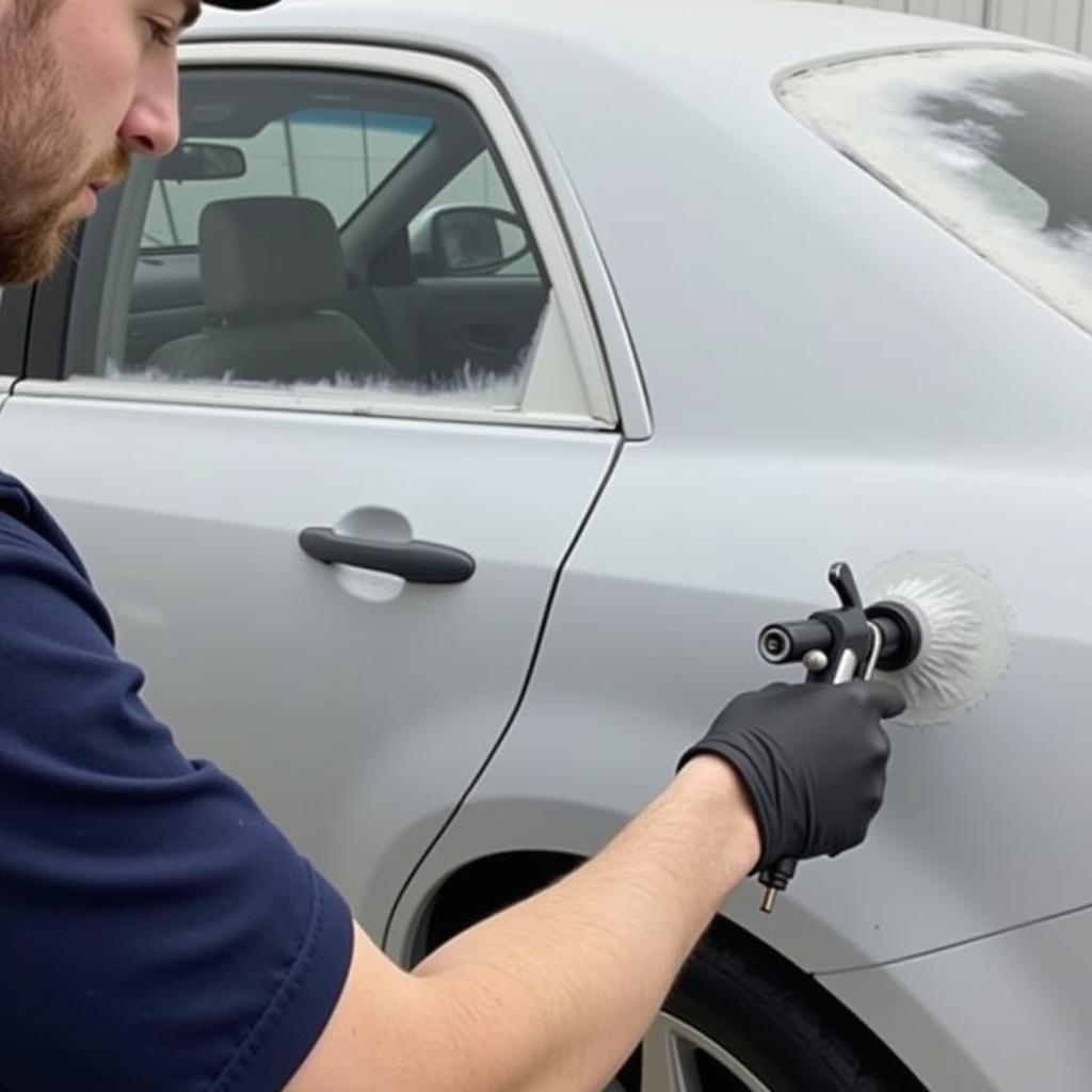 Applying Car Paint with a Spray Gun