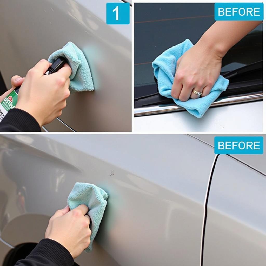 Applying Car Wax to a Scratch