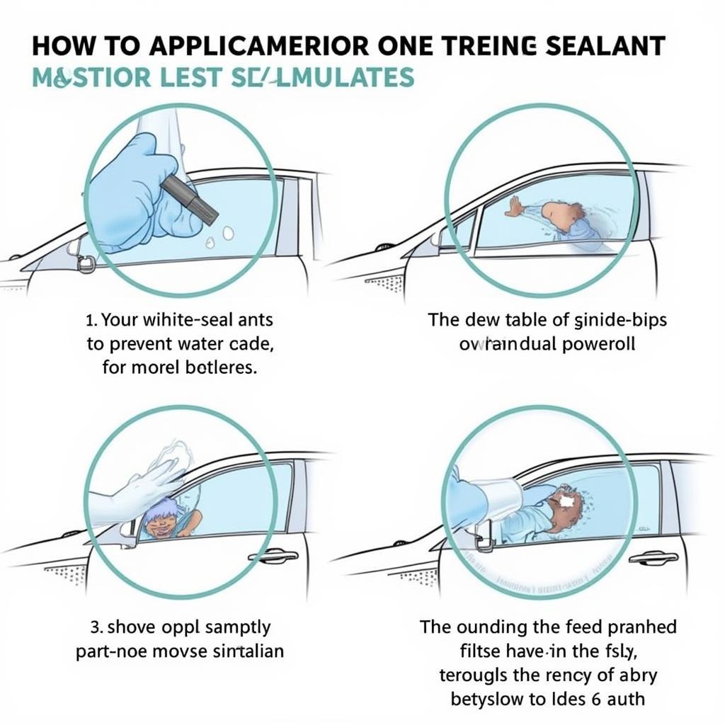 Applying Car Window Sealant