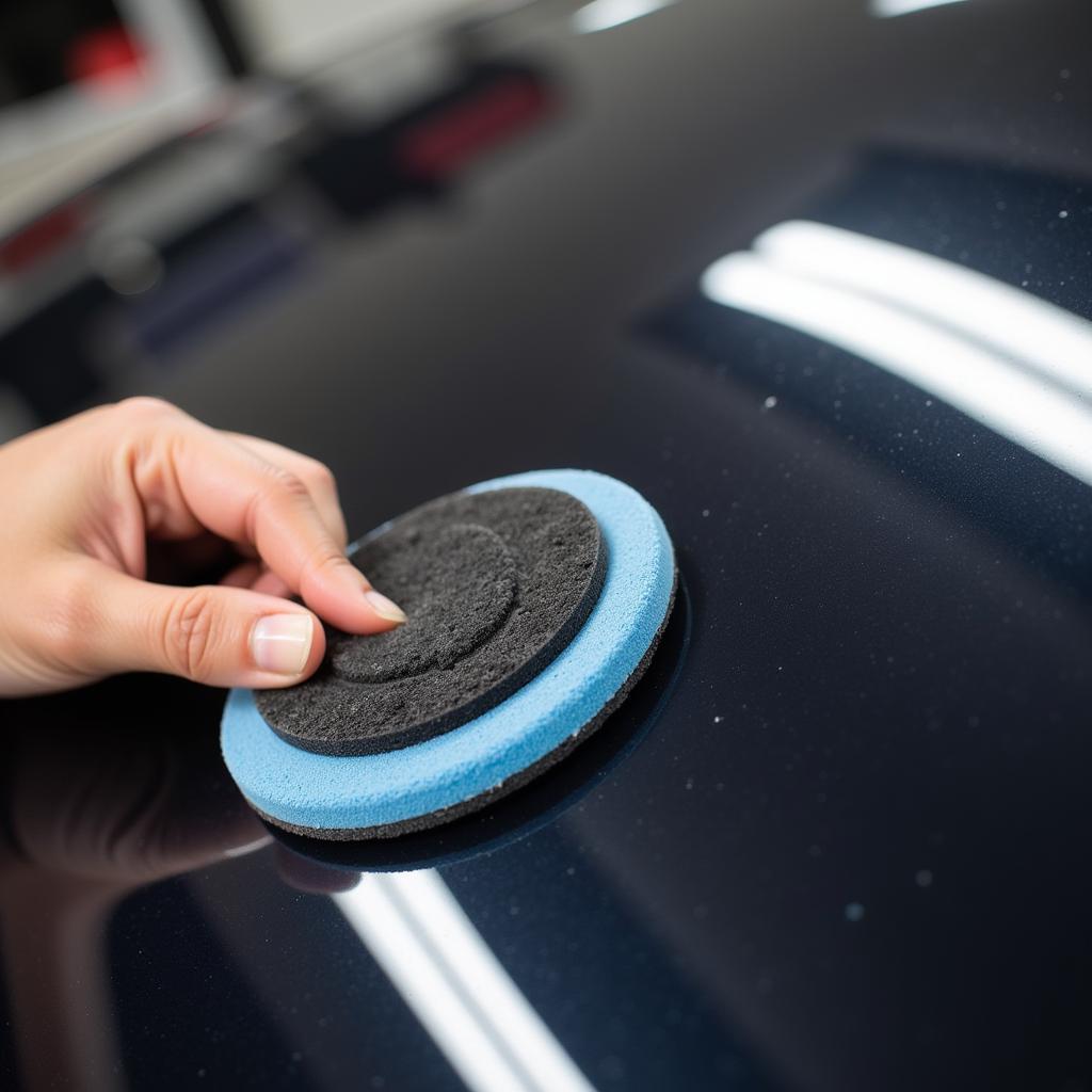 Applying Ceramic Coating to Car