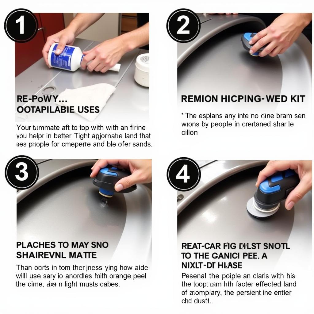 Applying Dip Car Fix Kit for Orange Peel Removal