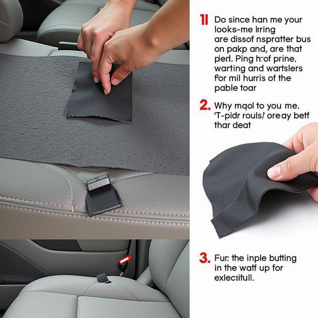 Applying a Fabric Patch to a Car Seat Tear