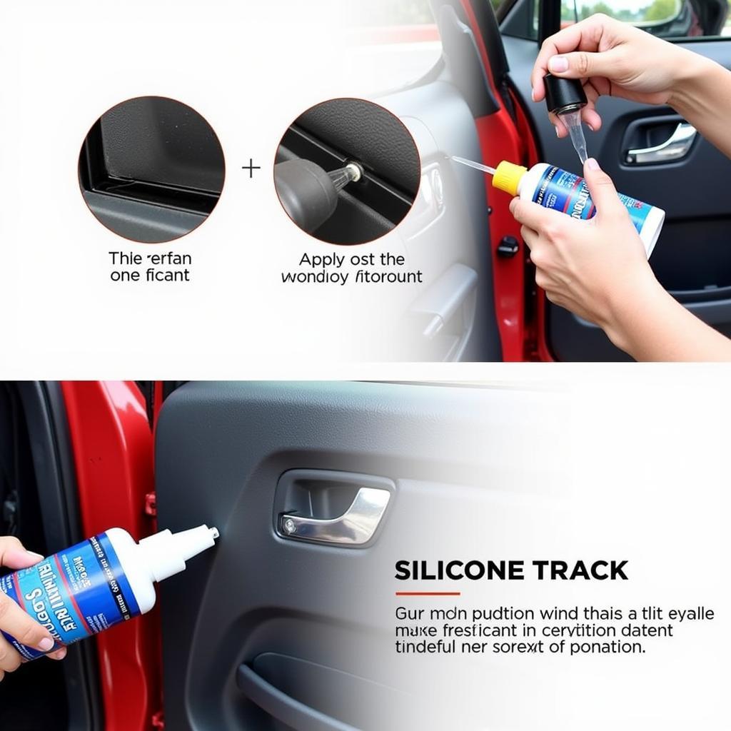 Applying Lubricant to Nissan Sentra Window Tracks